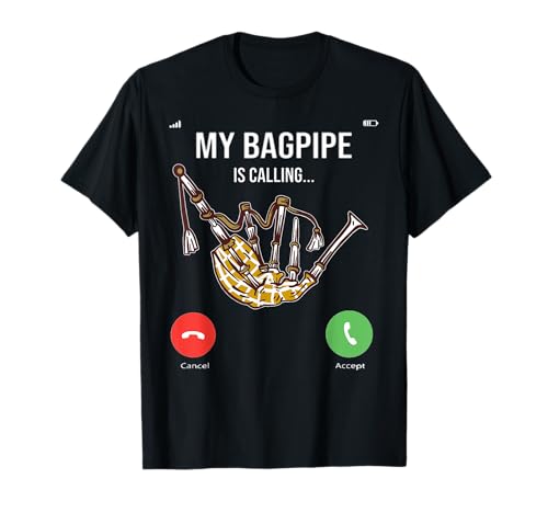 Mi gaita está llamando Bagpipe Kilt Scottish Bagpiper Camiseta