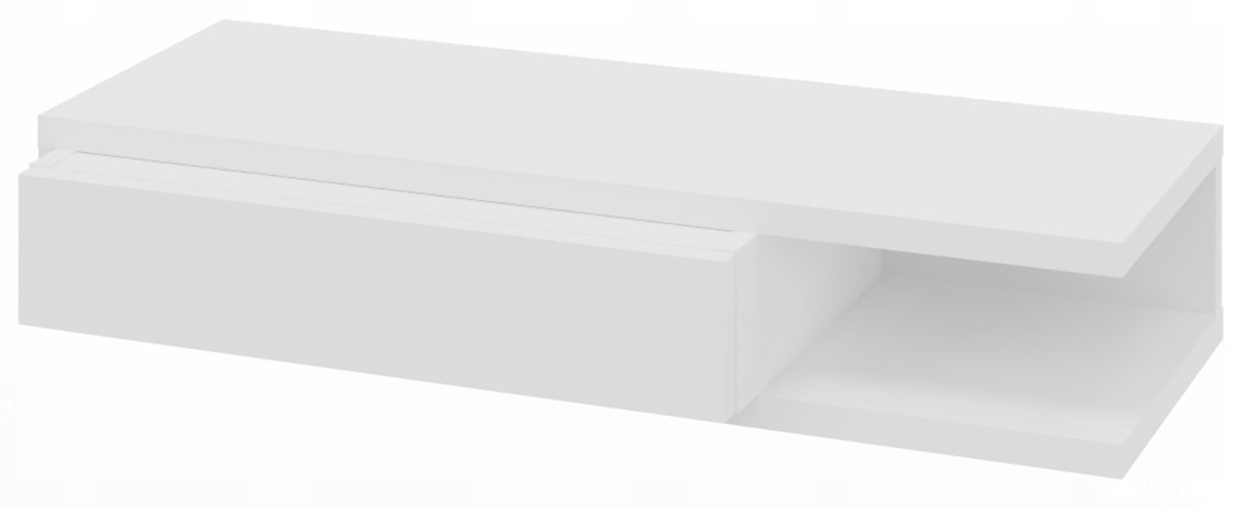 MATKAM Picco Hängende Konsole, H15 x B80 x T30 cm, in moderner Optik, Wandmontage (Weiß)