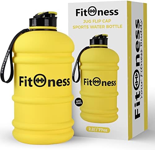 Fitoness Big Water Bottle - 1.3 litre water bottle with Premium Leak Proof Lid, BPA Free Material with Markings to track Water Intake Ideal for Kids School Water Bottle, Workout, and Travelling
