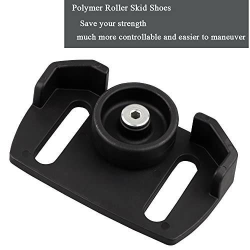HUSWELL Universal Roller Wheel Skid Slide Shoes for Snow Blower Snowthrower - Thumbnail 3