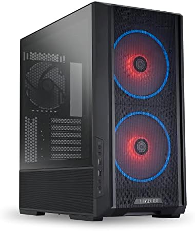 Lian Li Lancool 216 Mid-Tower Glass Case - High Cooling Performance With Controller, Dual 160mm Front and 140mm Rear PWM Fans, Airflow Focused, Up To 10 Fans (Lancool 216Rc-X Black)