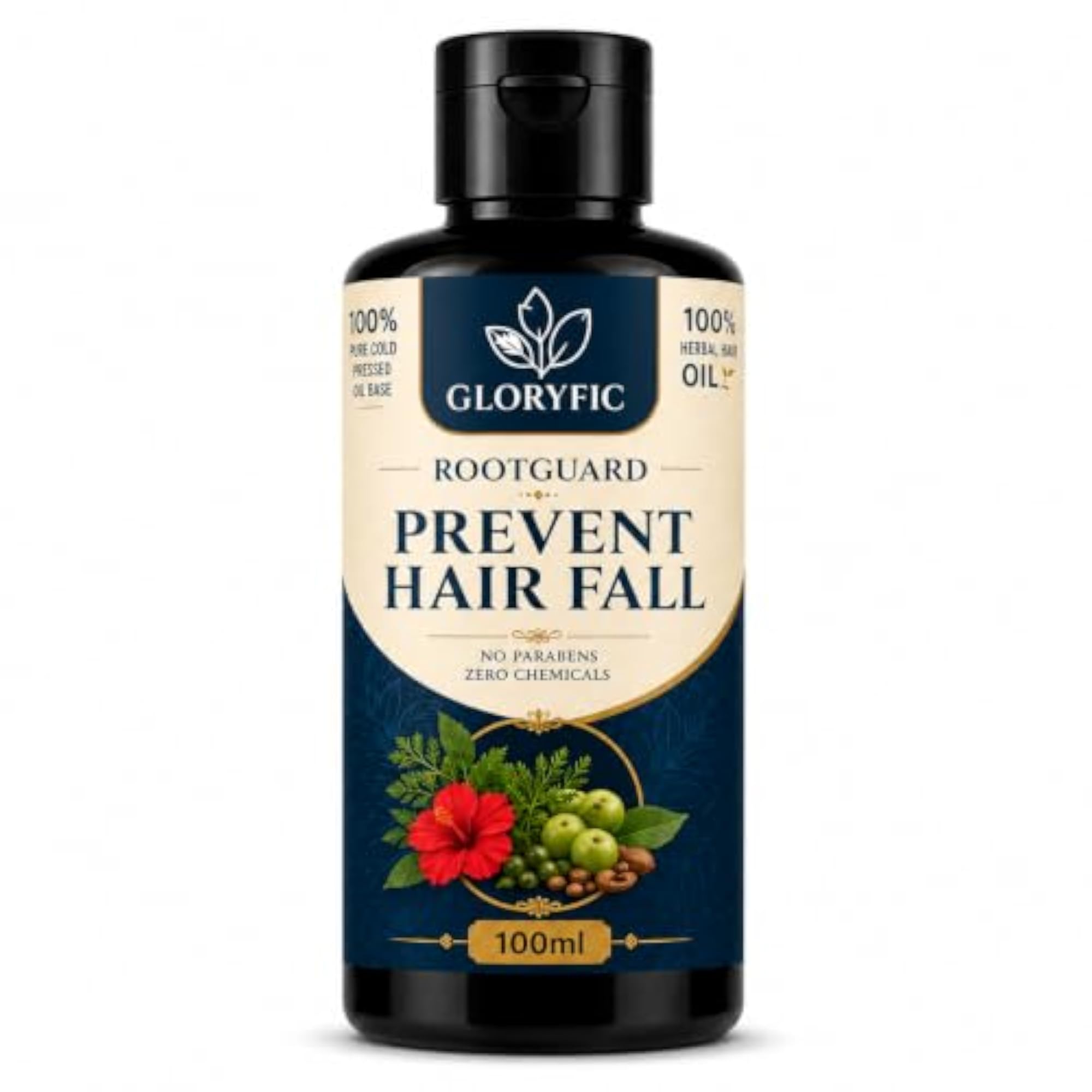 Gloryfic RuttGuard Herbal Hair Fall Oil with Amla & Bhringraj, 100ML