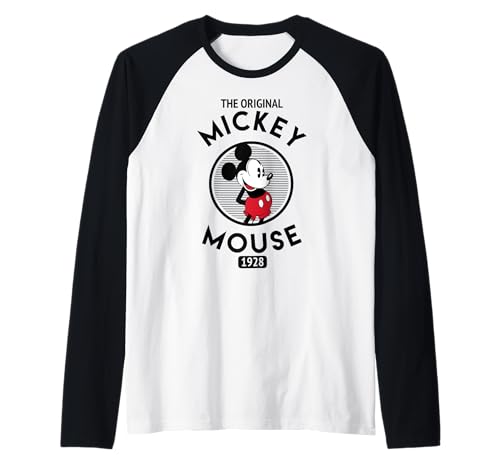 Mickey Mouse Disney t-shirt de baseball manches raglan vintage coton homme femme
