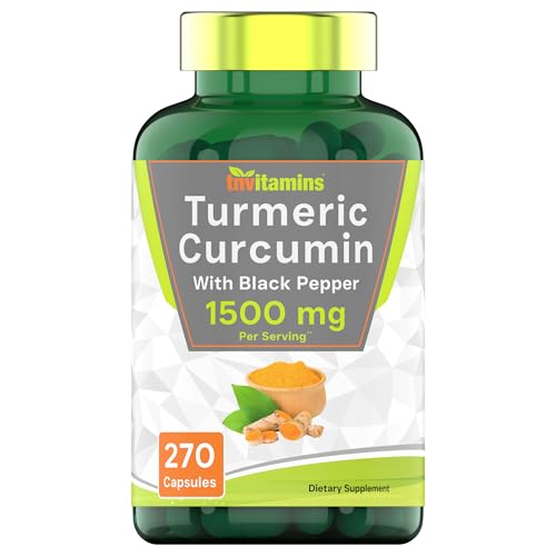 41X6OsMbZFL tnvitamins Turmeric Curcumin Capsules with Black Pepper | 1500 MG...