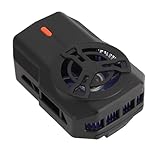 Sxhlseller Enfriador de Teléfono Semiconductor Mejorado, Ventilador de Refrigeración Inalámbrico para Juegos, Enfriador de Teléfono Móvil Portátil Hecho de Porcelana de Hielo (BLACK)