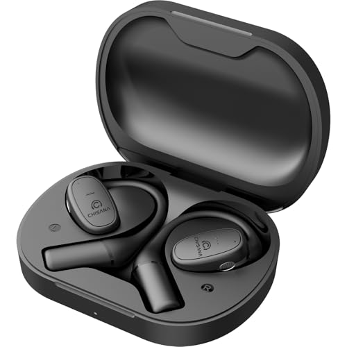 CHISANA Wireless Earbuds, Bluetooth Headphones Extreme Subwoofer Bass,Bluetooth Earbuds for Stable Connection,Instant Pairing and Dual Microphones,Suitable for Workout, Running, Gym (Black)