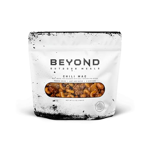 Beyond Outdoor Meals Chili Mac | Freeze Dried Camping & Backpacking Food | High Protein Meals | Just Add Water