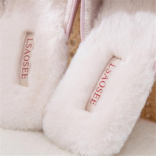Luxurious Bow Knot Mules for Women High Class Closed-Toe Leather Slippers Elegant House Shoes Indoor Outdoor3