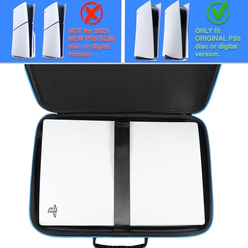 image for Zadii Hard Shell Carrying Case Compatible with PS5, Protective Travel 