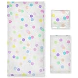 Qilmy Women Towel Set of 3 Bathroom Towels for Face Hand, Absorbent Washcloth for Bathing/Home/Showe