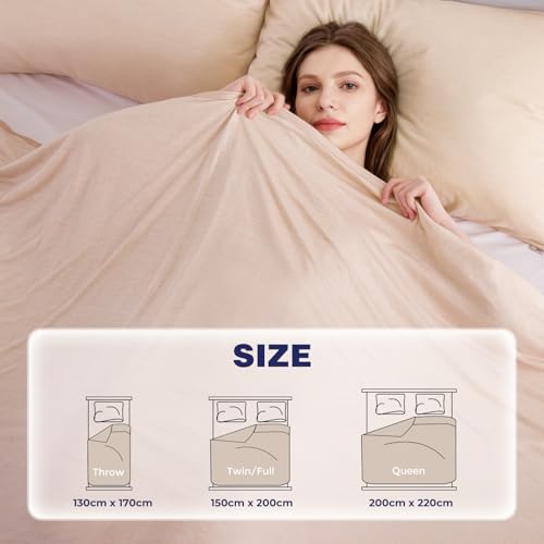 Image of Luxear Cooling Blanket for Summer Throw Arc-Chill 3.0, 200x220cm,Beige