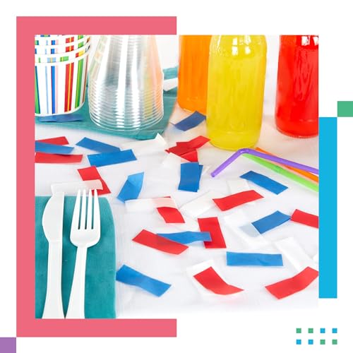 Image of Ultimate Confetti, Red, White and Blue Biodegradable Confetti - Rectangular Flame-Resistant Tissue Paper Confetti for Cannon and Launcher use - Best for Gender Reveal, and Parties - 20 lb, 320 oz