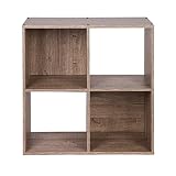 PACHIRA E-Commerce US 4-Cube Organizer Storage Bookcase Bookshelf Suit 11 Inch Storage Bins, Wood St