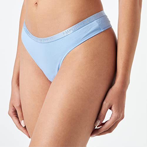 Emporio Armani Womens Emporio Armani Women's Basic Cotton Thong Panties, Periwinkle, X-Small Us #TOP29