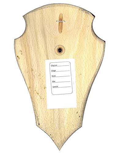 K&S Wildkameras Plaque en bois de chêne, chevalet de jeu sombre sans trophée - Image 3