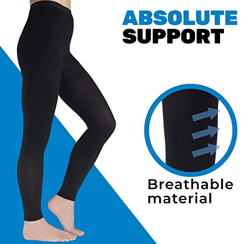 Absolute Support Compression Leggings For Women 20-30 Mmhg - Made Black, 3X-Large #TOP4