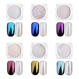 GZSYY Pearl Powder Nail Chrome Glitzerpuder Nagel Spiegel Pulver 6 Stück Chamäleon Metallic Nail Art Pulver Pigmente für Nagel Dekoration, Color11