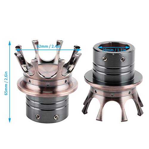 Front Axle Cap, Crown Styling Cnc Aluminum Alloy Prevent Leakage Standardized Designed Axle Nut Covers Fit For Sportster 883 1200 (Bronze) #TOP2