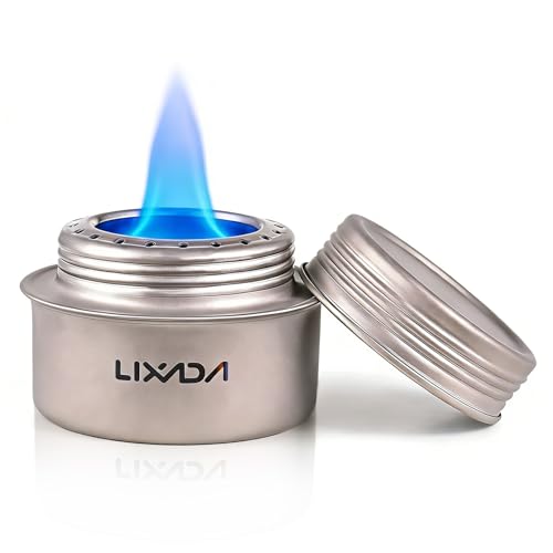 Mini réchaud à alcool pour la randonnée, réchaud de camping léger et portable, brûleur à alcool Ti, réchaud de camping efficace et sûr pour la randonnée en...