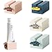Ritte 4 Piezas Exprimidor Tube Pasta Dientes, Soporte para Asiento Pasta Dientes, Dispensador Pasta Dientes Giratoria Plastica PP para Baño(4 Colores)