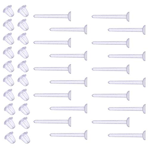 Zonster 10 Titular Pendiente estándar acrílico Transparente para lóbulo de la Oreja, Trago Cover