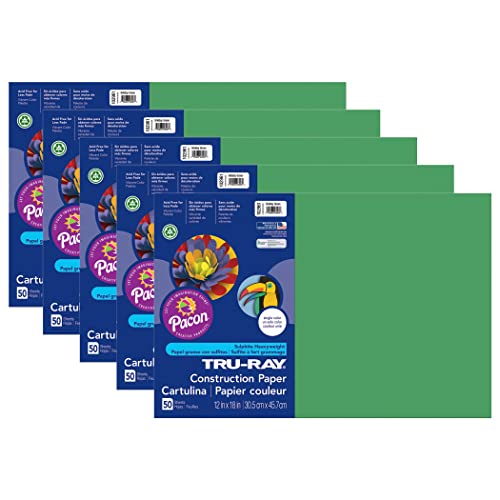Tru-Ray Construction Paper, Holiday Green, 12