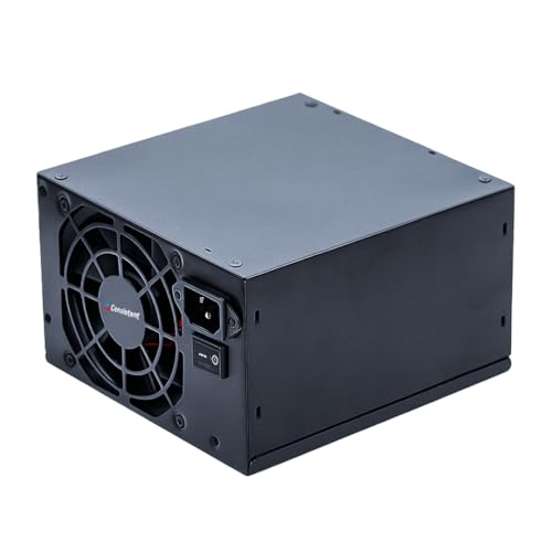Image of Consistent Voltedge 450W Power Supply, ATX Desktop SMPS with 8cm Fan, SMT Design, 20+4 Pin ATX, SATA & IDE Connectors, Includes 1.2M India Power Cord, Black (Model: CTPS4500)