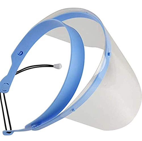 PROBEEALLYU Máscara de protección facial Prevención de salpicaduras antiniebla con 10 películas protectoras de plástico reemplazables, dental Máscara de protección para pulverización (Máscara)