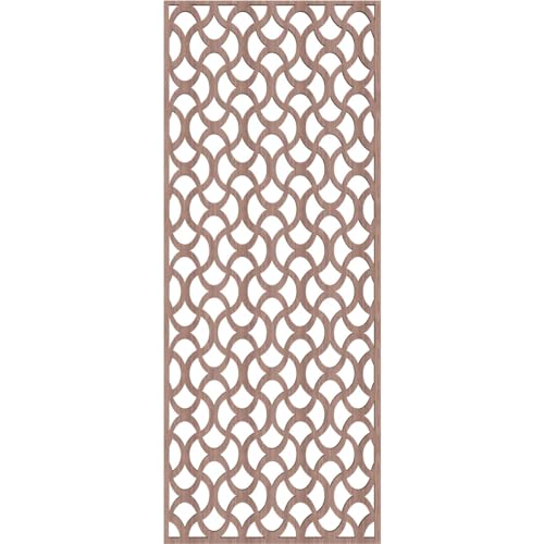 Image of Resort Decorative Pierced Fretwork Wood Wall Panels, 13 3 /8 inchW x 34 3 /8 inchH x 3 /8 inchT, Walnut