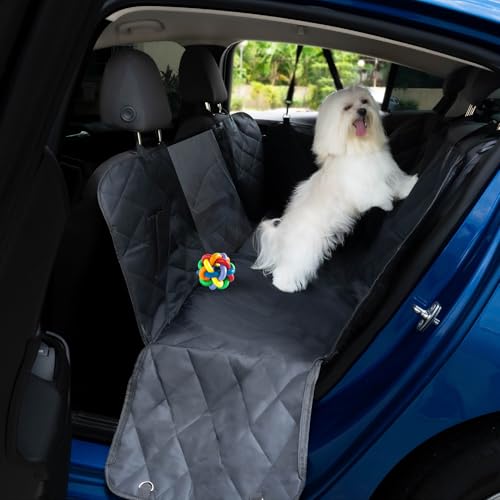 MAM Group Dog Hammock for Car - Waterproof Scratch Proof Dog Seat Belt for Car Trucks SUVs Non-Slip Dog Car Seat Cover for Back Seat with Mesh Window