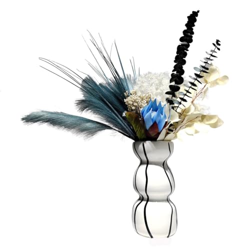 Fleurs de simulation florale bleue pour salon et meuble TV