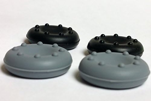 6pairs /12 pcs Color Combo Silicone Thumb Grip cover for PS3 / PS4 / Xbox 360 / Xbox One / Wii Game joystick controller cover - BLACK & GREY