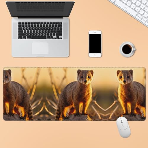 Tapis de souris suricates 30x80 cm pour bureau et maison