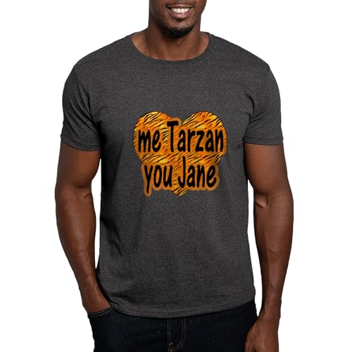 CafePress Me Tarzan You Jane Dark T Shirt Men's Traditional Fit Dark Casual Tshirt Charcoal