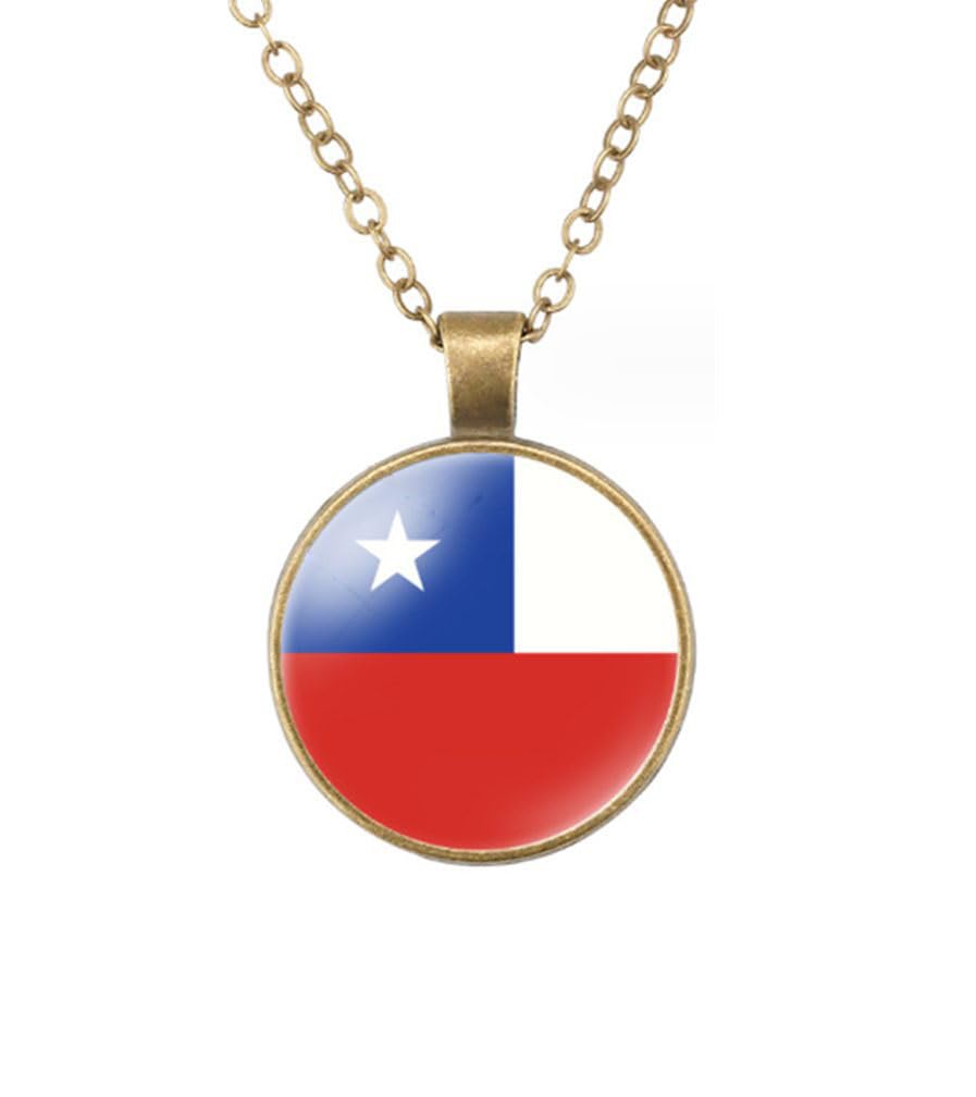 World Most Countries Flag Zinc Alloy Necklace Pendant Necklace for Men Women