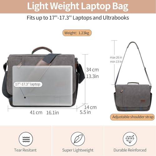 Canvas Messenger Bag for Men Waterproof Business Bags for Men Vintage Canvas Laptop Bag2