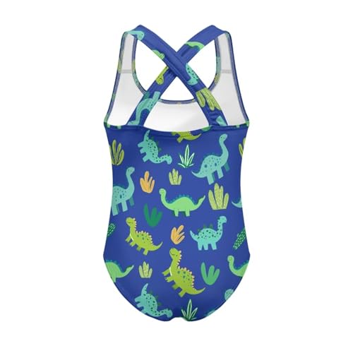 Image of Girls One Piece Swimsuit Teens Cross Back Summer Beach Wear for 5-14Y