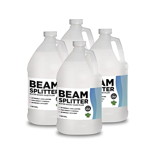 Beam Splitter - Fluido profesional para máquina de Humo base agua - 4 galones por caja x 2 - Compatible con Hurricane Haze 1D, 2D y 4D