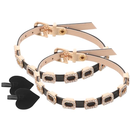 Abaodam Cinturini Regolabili per Tacchi Alti in Pu Brillanti, Cinturini Anti-allentamento per Scarpe Larghe, Accessori Decorativi per Camminata Sicura e Confortevole, Confezione da 1