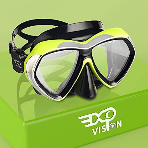 Adult Scuba Diving Mask, Anti-Fog Snorkel Goggles Tempered Glass Swim Mask Goggles with Nose Cover Professional Snorkeling Gear for Diving Snorkeling