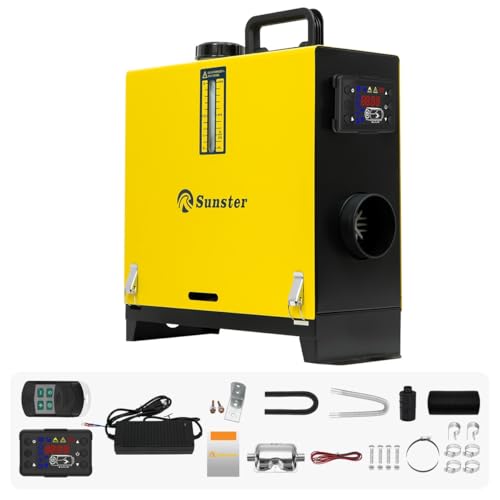 Sunster 8KW Diesel Heater, 12V 24V 110V All-in-One Portable Parking