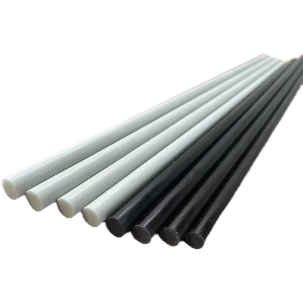 Solidne Słupy Z Włókna Szklanego, 10 Szt., 0,8-13 Mm X 1000 Mm, Biało-czarne Pręty Do Bezzałogowych Statków Powietrznych/namiotów/łuków/latawców/majsterkowania, Wysoka Wytrzymałość(Black,5x1000mm)
