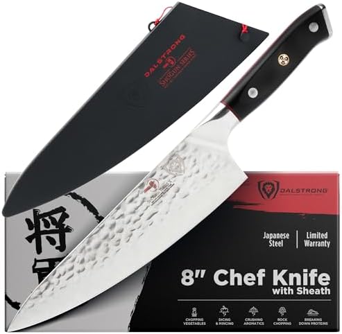 Dalstrong Shogun Elite fixed blade knife with AUS-10V Super Steel and 66-layer Damascus blade