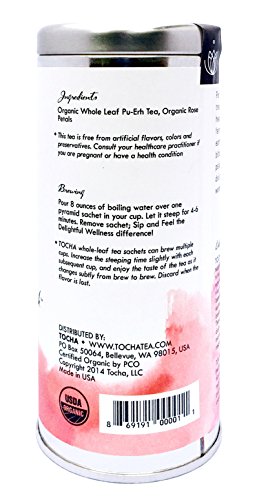 Té Pu-erh orgánico con pétalos de rosa miniatura 3