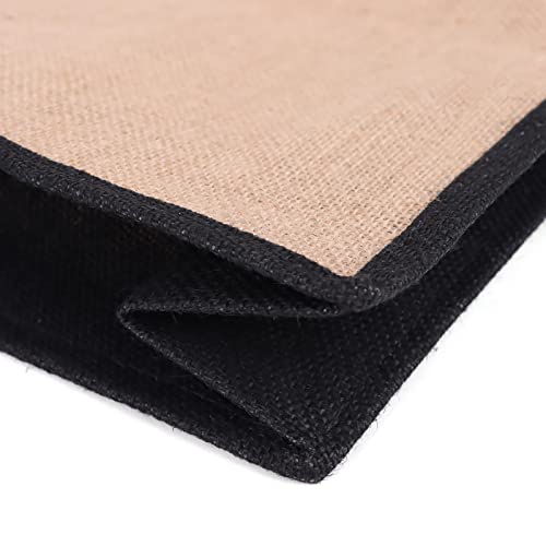 TopTie Custom Jute Handbags with Handles & Button Closure, Add Your Logo on Beach Tote Bags, Personalized Christmas Gifts4