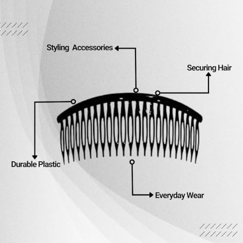 Image of ASPIRE-T Side Comb Side Hairpins Hair Clips Jooda Pins Bridal Hair Comb Clips French for Hair Acrylic Plastic Hair Accessories For Women And Girls (Half Comb 11)