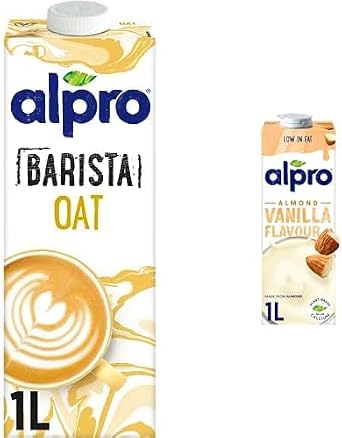 Alpro Barista Yulaf İçeceği 1L ve Badem Vanilya 1L