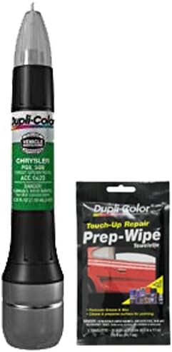 Dupli-Color ACC0423 Forest Green Pearl Exact-Match Scratch Fix All-in-1 Touch-Up Paint for Chrysler Vehicles (PG8) Bundle with Prep Wipe Towelette (2 Items)