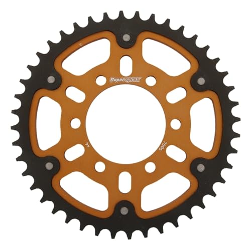 スーパースプロックス(Supersprox) ドリブン スプロケット リア ステルス (STEALTH) アルミ&スチール 44T ゴールド RST-7096:44-GLD 社外ホイール対応:MARCHESINI (TYPE-SZ)