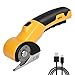 XTDMJ Cordless Electric Scissors, Rechargeable Electric Fabric Shears with Replace Cutting Blades, Cardboard Box Cutter for Fabric Carpet Leather